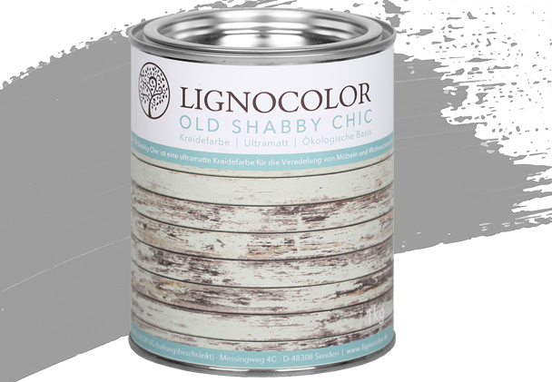 Lignocolor Old Shabby Chic Kreidefarbe Moon Grey 1 kg