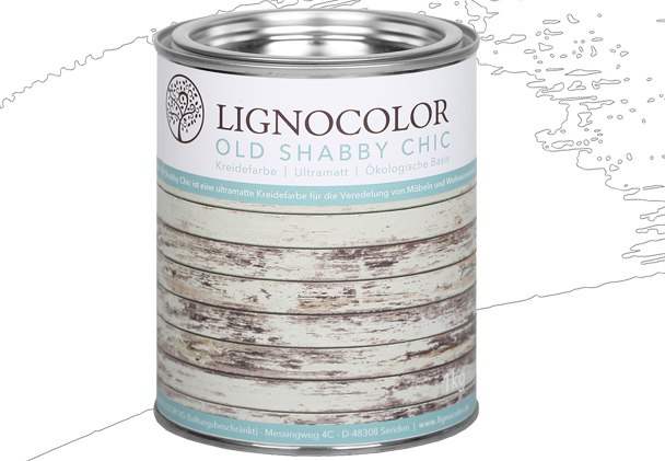 Lignocolor Old Shabby Chic Kreidefarbe Weiss 1 kg