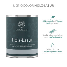 Lignocolor Holzlasur für Außen 2,5 L Olivgrau
