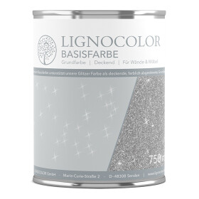 Lignocolor Set Glitzer Farbe + Basisfarbe (Silver)